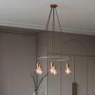 6 Pendels Cage Globe Lamp