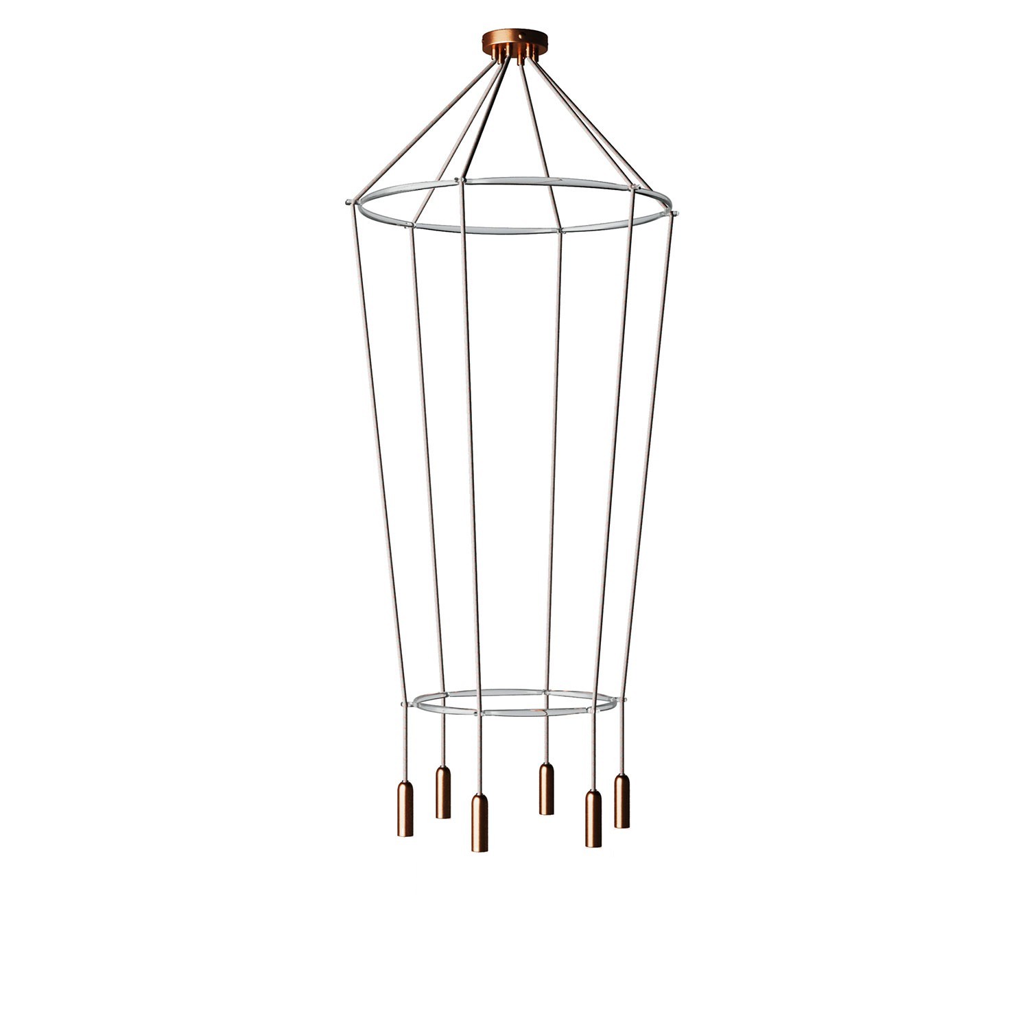 Lustre 2 Cage avec 6 bras P-Light