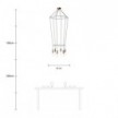 Lustre 2 Cage avec 6 bras P-Light