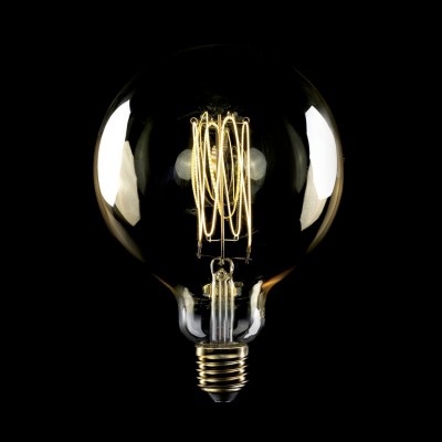 LED Gouden LED Carbon filament lamp C56 Globe G125 7W E27 Dimbaar 2700K