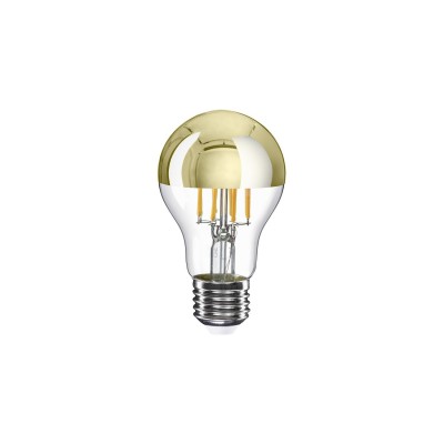 LED Halve Bol Goud Drop A60 7W 650Lm E27 2700K Dimbaar - A12