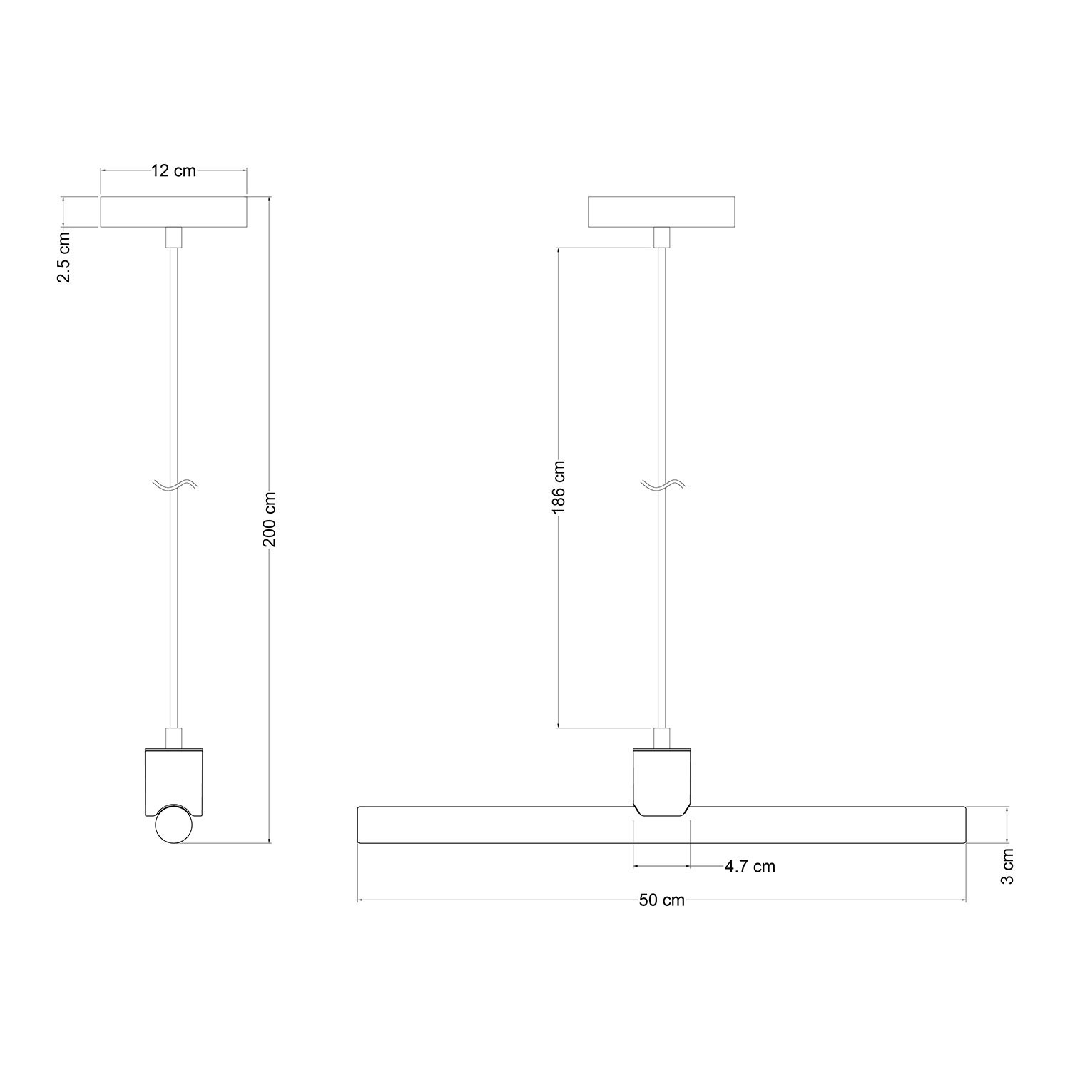 Lampe suspension esse14 avec culot S14d