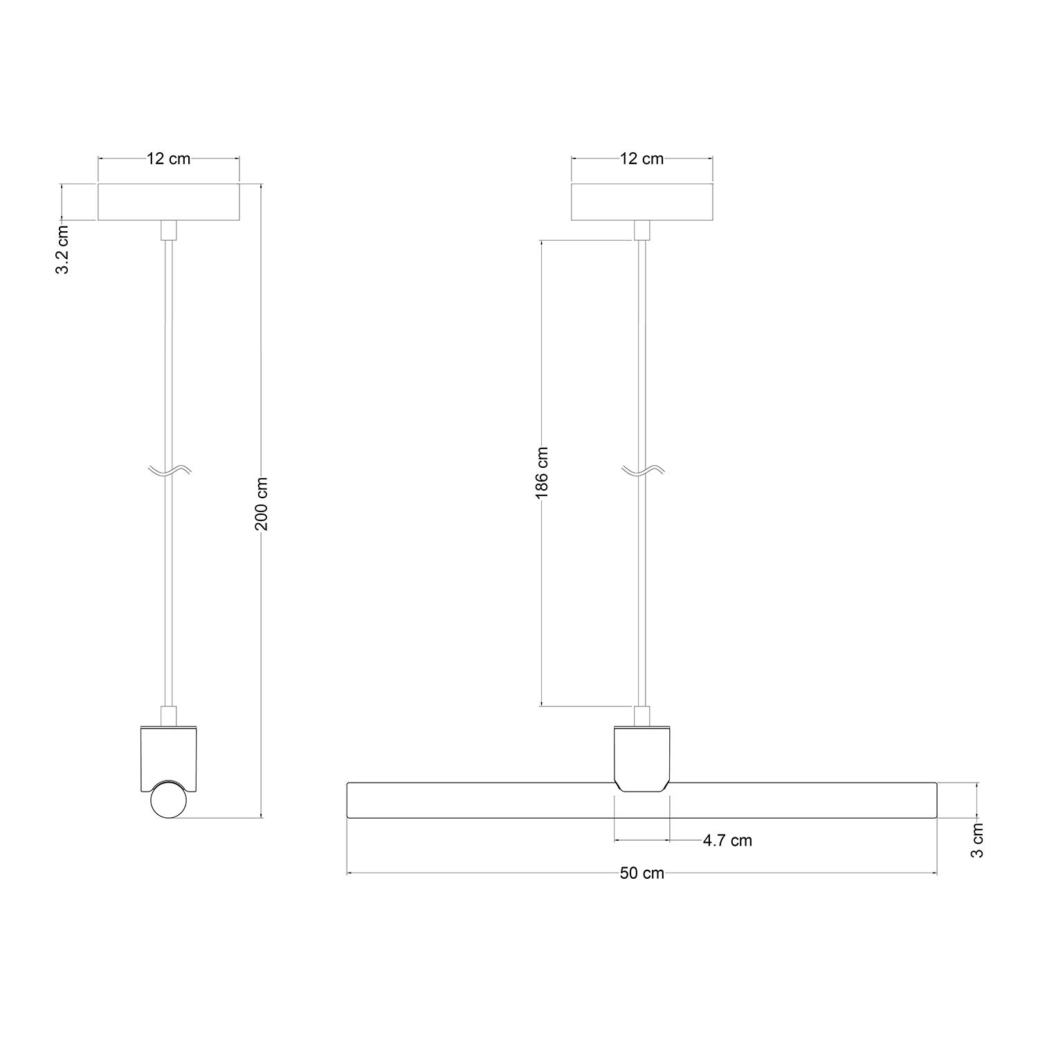 Lampe suspension esse14 avec culot S14d