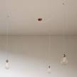 Spider - Lampe suspension multiple 3 bras Made in Italy avec câble textile et abat-jour Drop