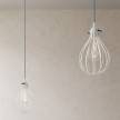 Spider - Lampe suspension multiple 3 bras Made in Italy avec câble textile et abat-jour Drop