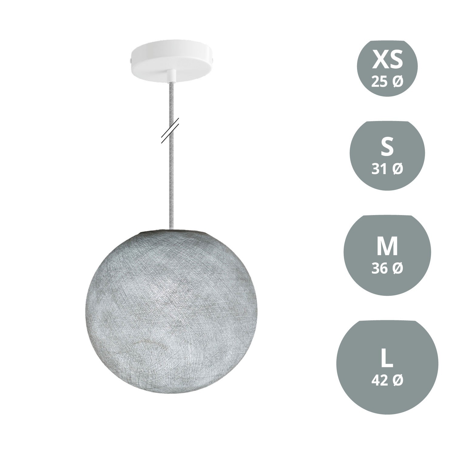 Hanglamp met handgemaakte Sphere Lampenkap