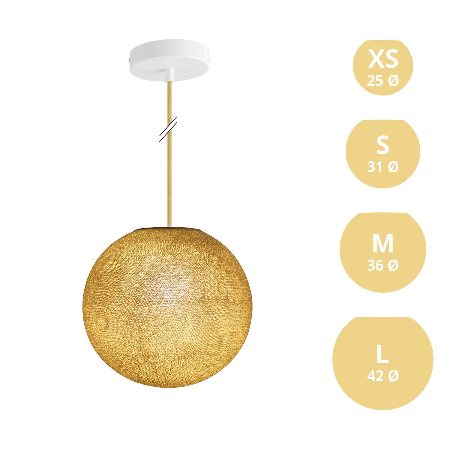 Lampe suspension avec abat-jour Sfera