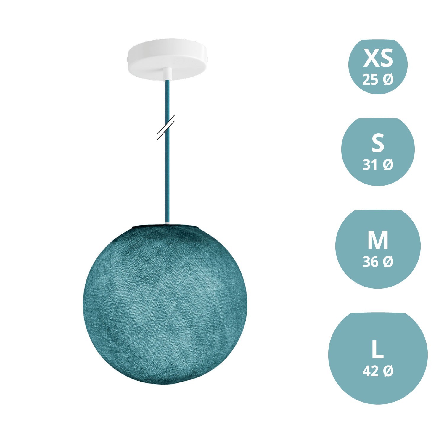 Lampe suspension avec abat-jour Sfera