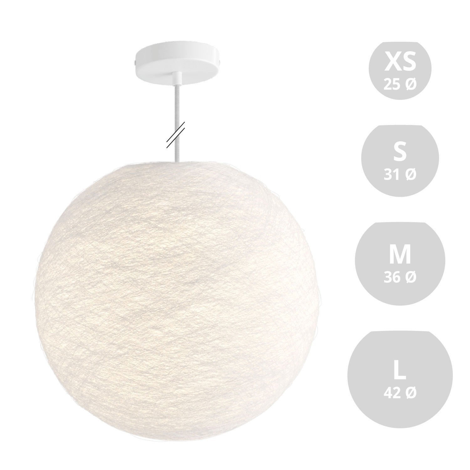 Lampe suspension avec abat-jour Sfera