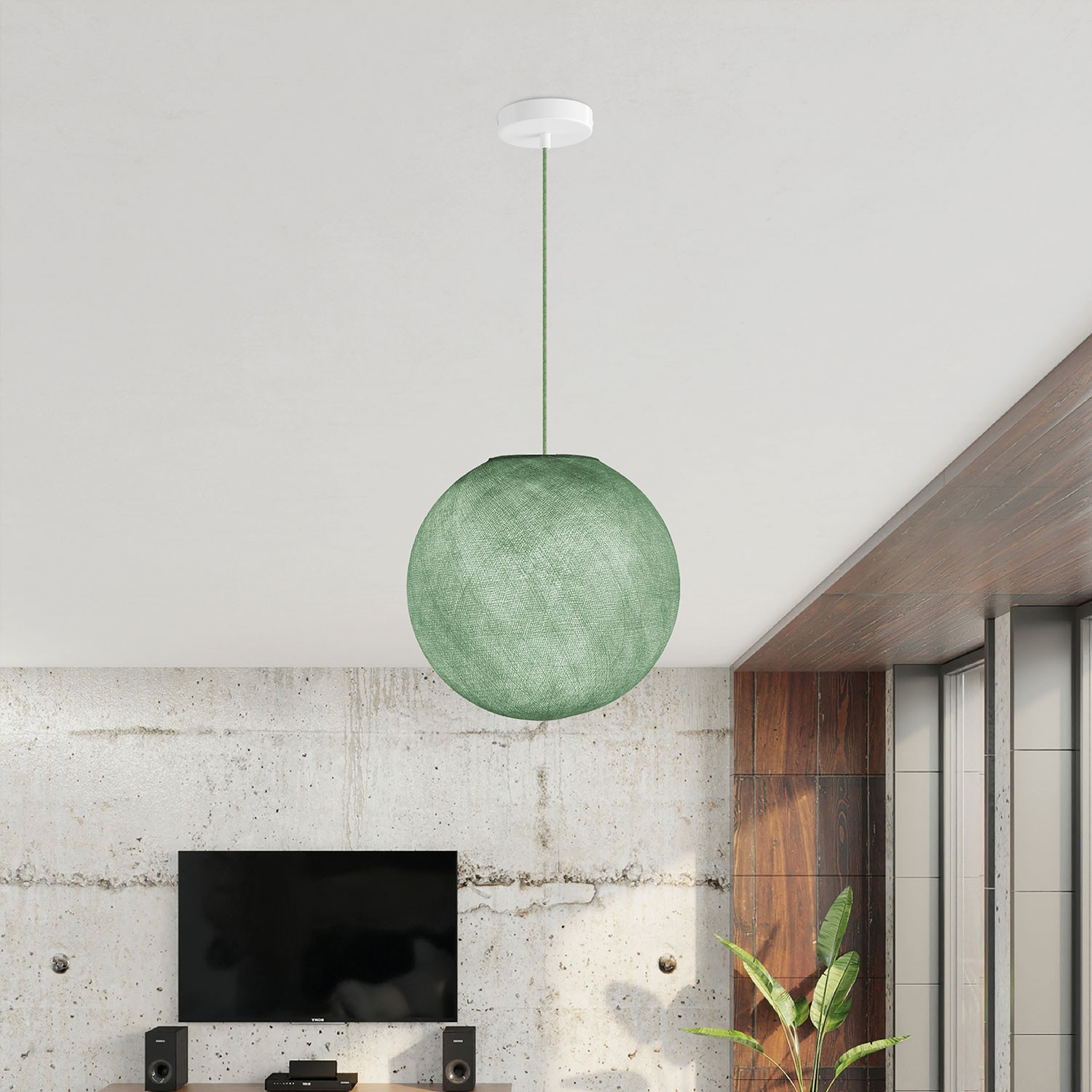 Hanglamp met handgemaakte Sphere Lampenkap