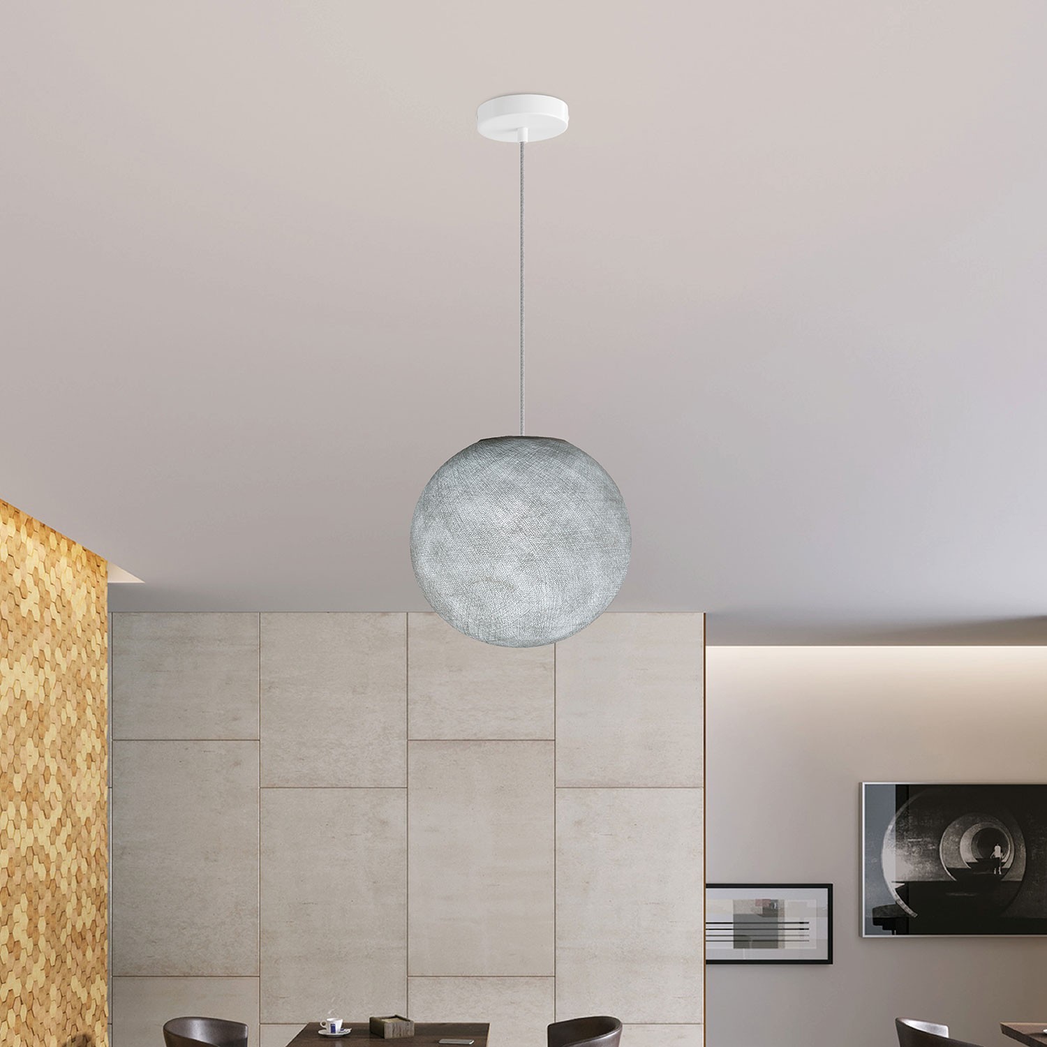 Hanglamp met handgemaakte Sphere Lampenkap