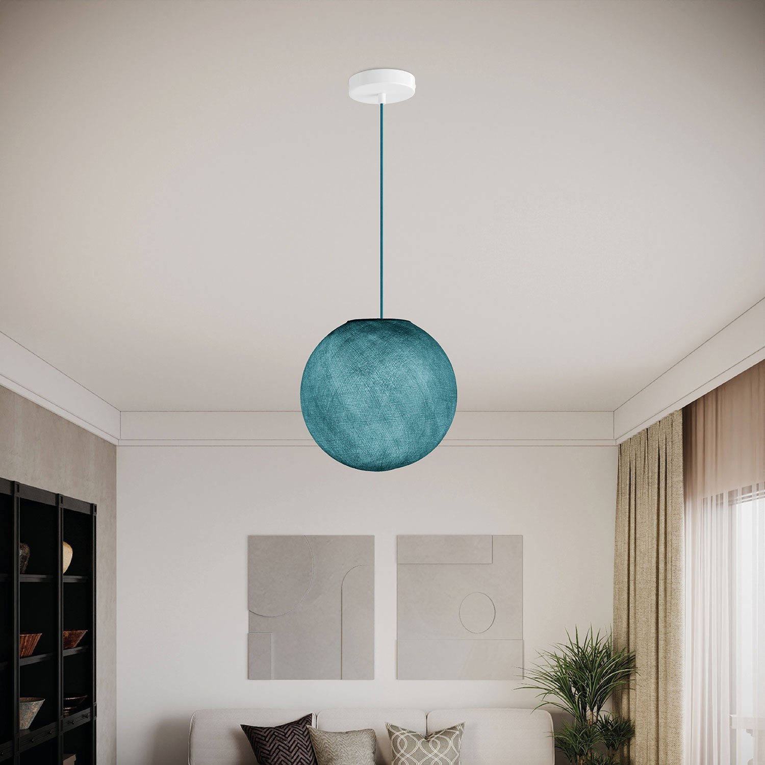 Hanglamp met handgemaakte Sphere Lampenkap