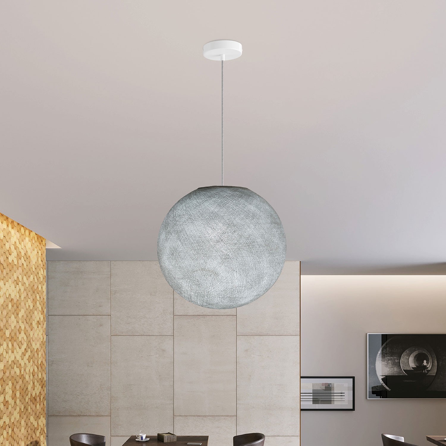 Hanglamp met handgemaakte Sphere Lampenkap