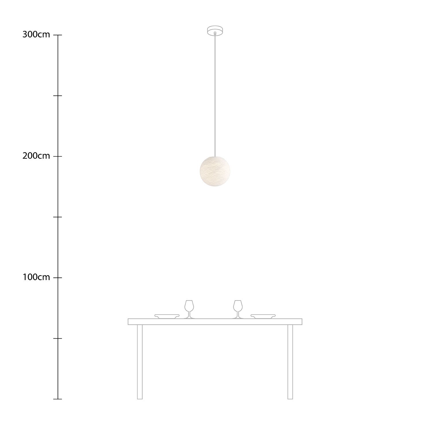 Lampe suspension avec abat-jour Sfera