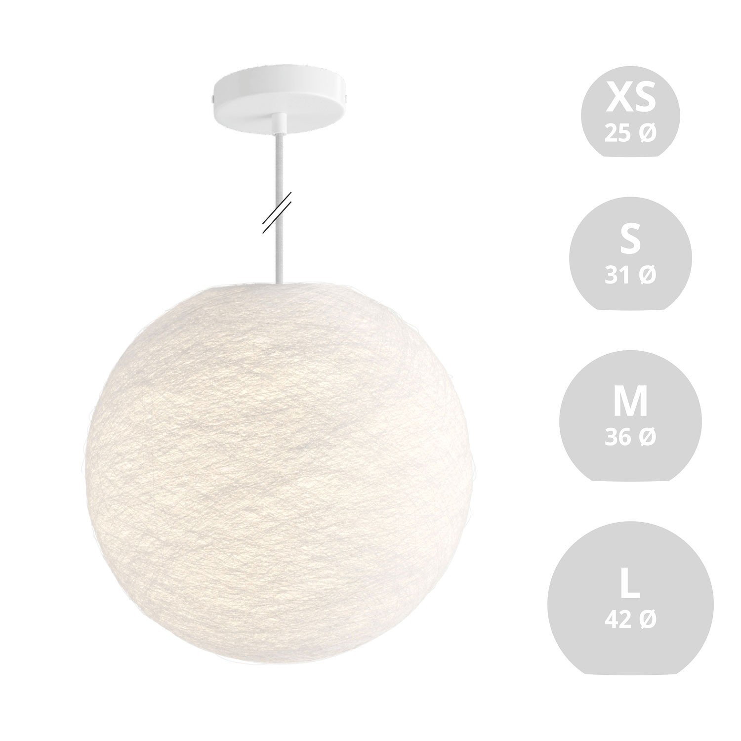 Hanglamp met handgemaakte Sphere Lampenkap