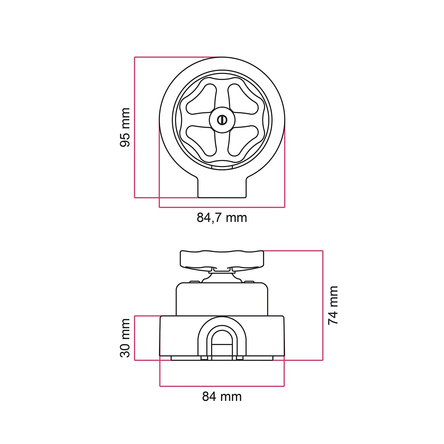 Kit interrupteur/déviateur à bascule avec bouton et base pour Creative-Tubes en porcelaine blanche