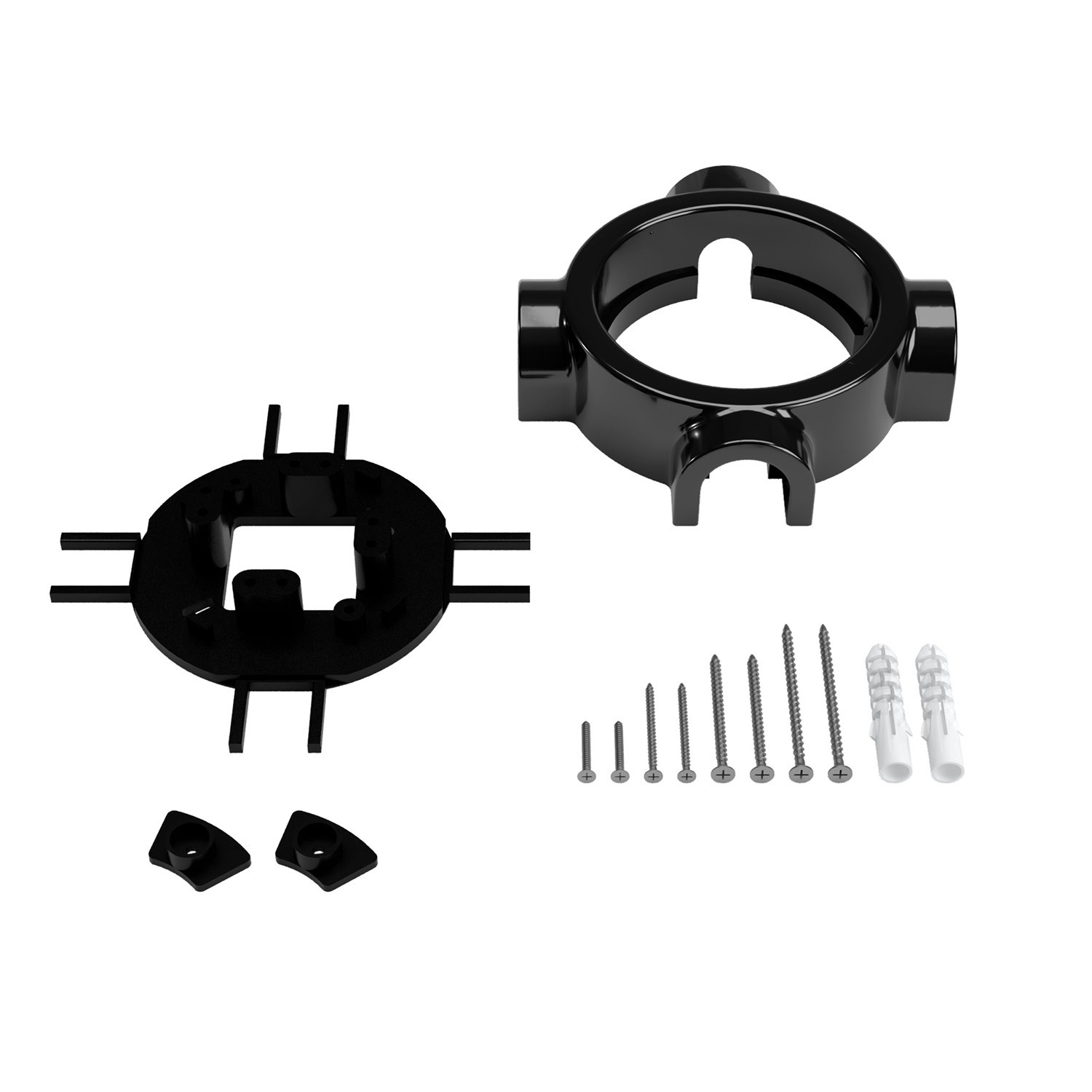 Base en porcelaine pour prise électrique et interrupteur/déviateur compatible avec Creative-Tubes - de 1 à 4 sorties