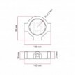 Base en porcelaine pour prise électrique et interrupteur/déviateur compatible avec Creative-Tubes - de 1 à 4 sorties