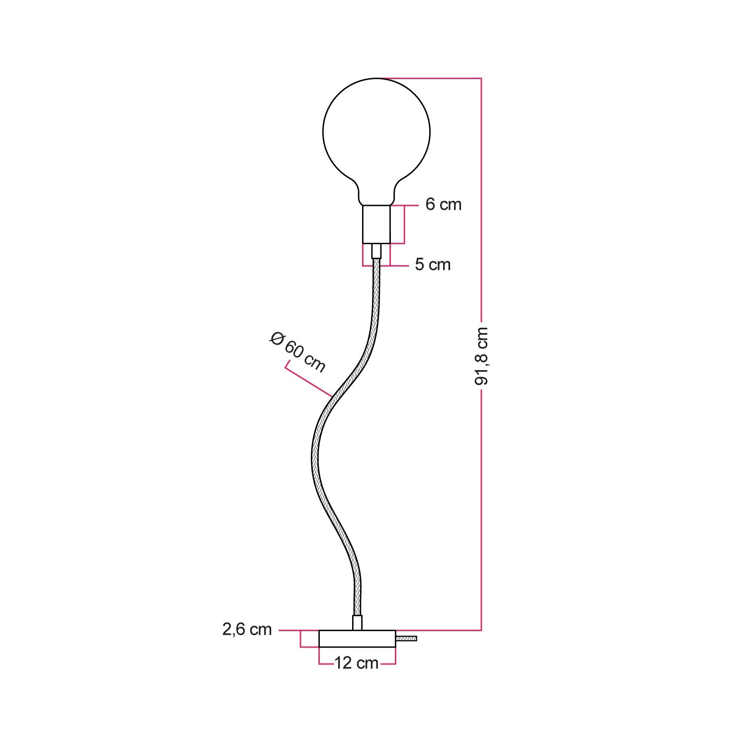 Lampe de table en bois avec articulation et lumière diffuse - Table Flex Wood