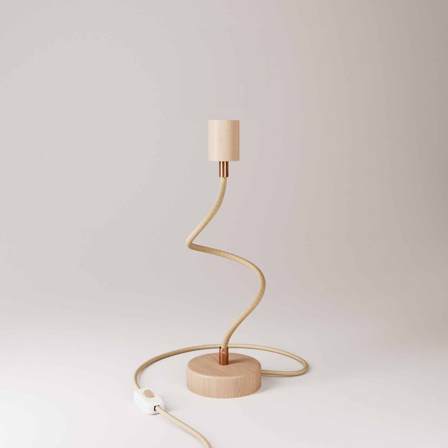 Lampe de table en bois avec articulation et lumière diffuse - Table Flex Wood