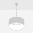 Cilindro Medium stoffen hanglamp met lampenkap - Made in Italy