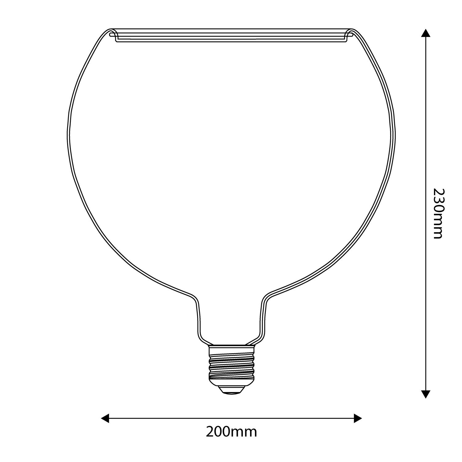 Ampoule LED transparente Ghost Line G200 CRI 90 5W 350Lm E27 2200K Dimmable - G06