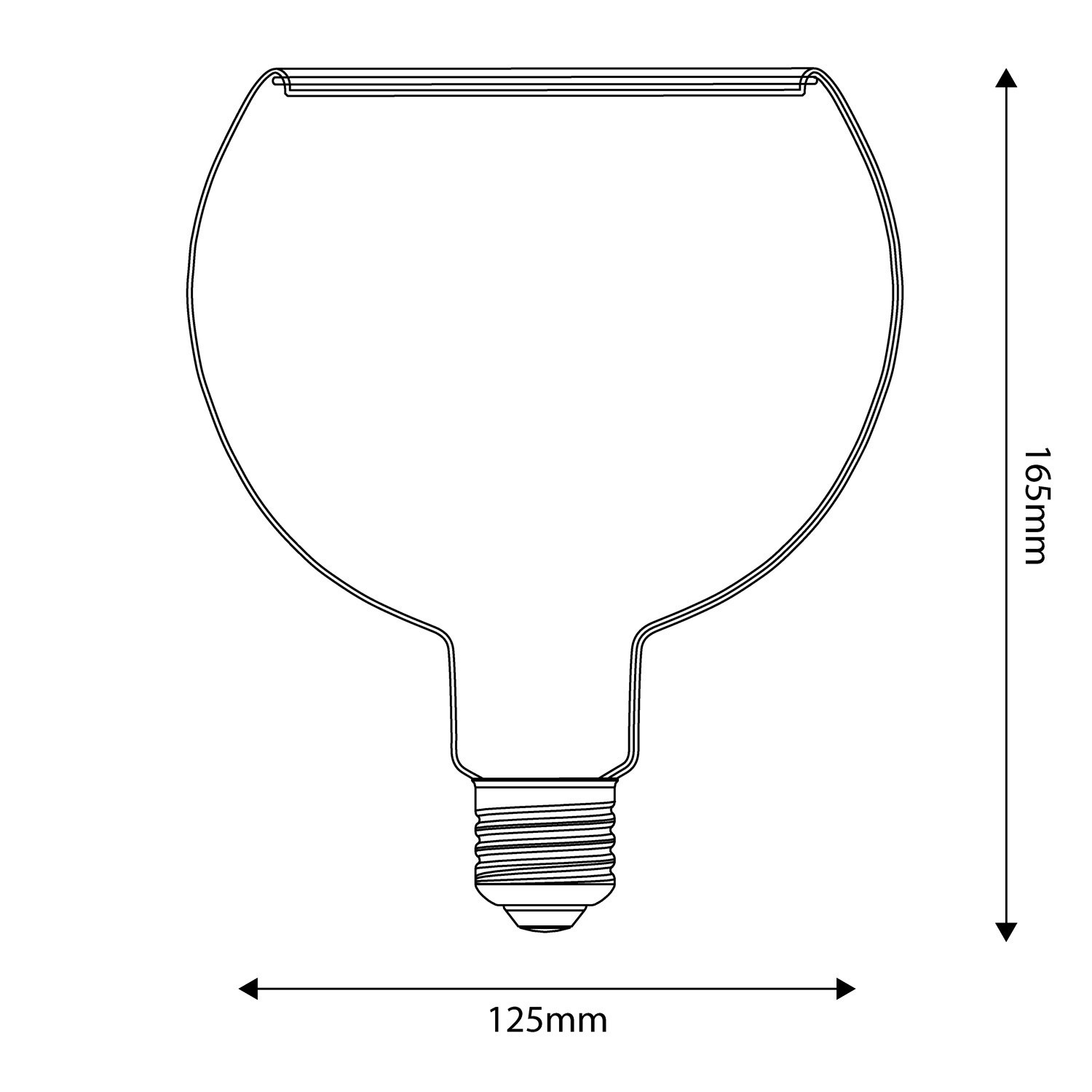 Smoky Ghost Lijn LED Lamp CRI 90 G125 6W 220Lm E27 1900K Dimbaar - G15