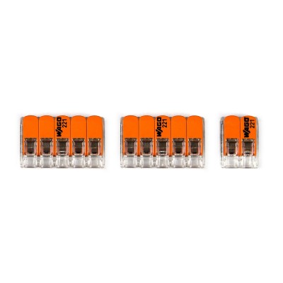 Kit de connexion WAGO compatible avec câble 2x pour Rosace à 3 trous