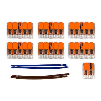 Kit de connexion WAGO compatible avec câble 2x pour Rosace à 9 trous