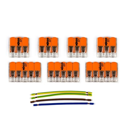 Kit de connexion WAGO compatible avec câble 3x pour Rosace à 5 trous