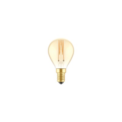 LED Gouden LED Carbon filament lamp C52 Mini Globe G45 3,4W E14 Dimbaar 2700K