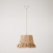 Track lamp met Honolulu raffia lampenkap