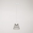 Hanglamp voor rails met smoky kegelvormige Ghost lamp