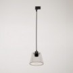 Hanglamp voor rails met smoky kegelvormige Ghost lamp