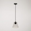 Hanglamp voor rails met smoky kegelvormige Ghost lamp