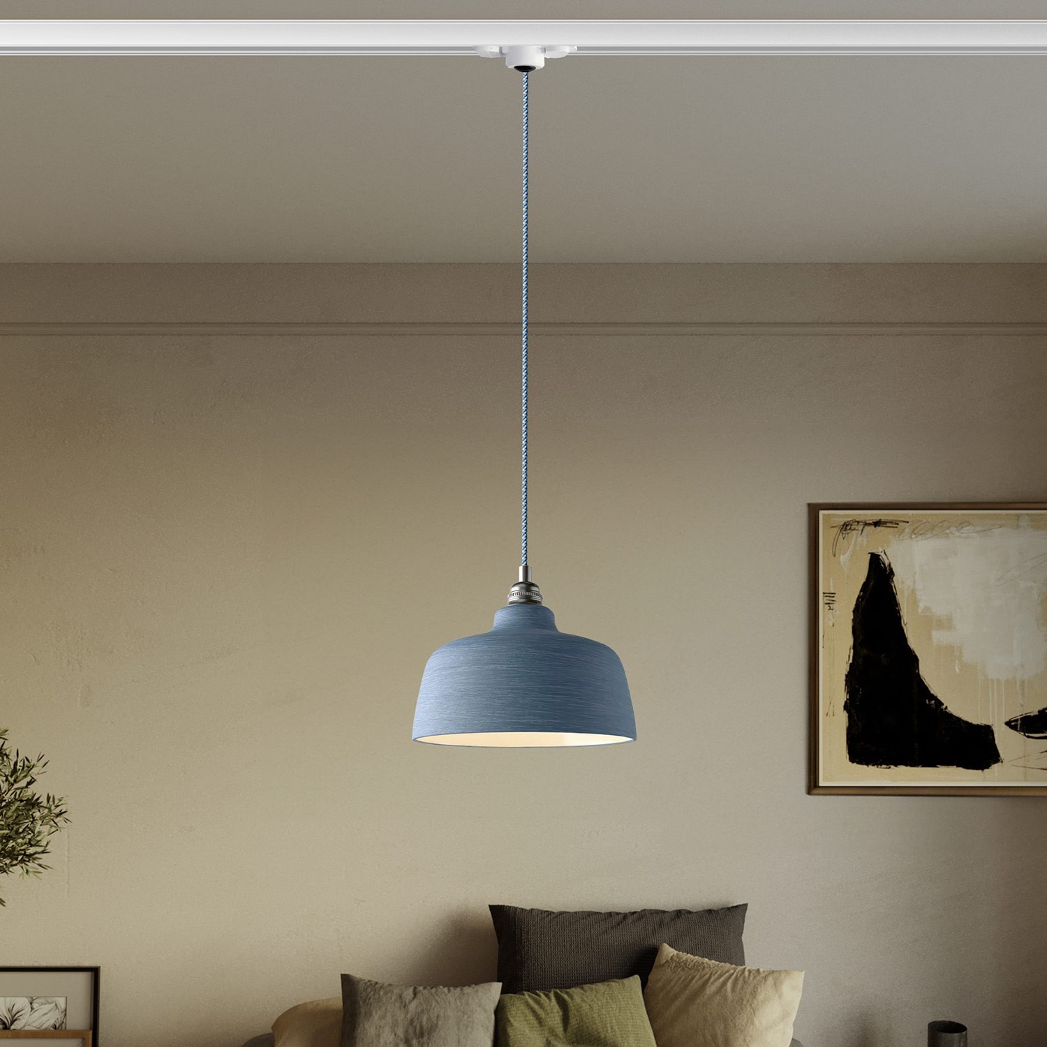 Hanglamp met Coppa kap en railadapter