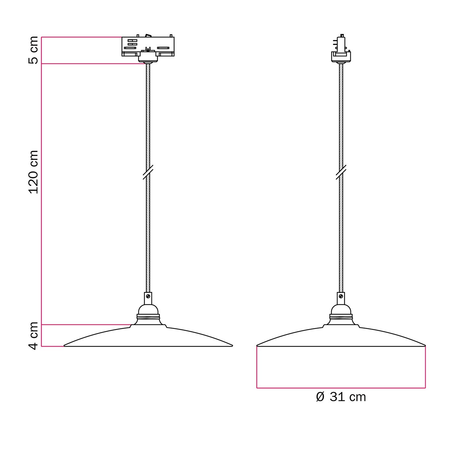 Hanglamp met keramische Piatto kap