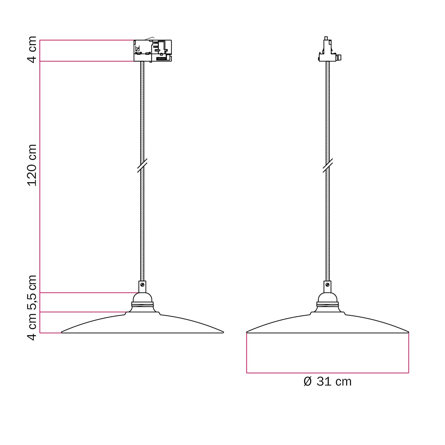 Hanglamp met keramische Piatto kap