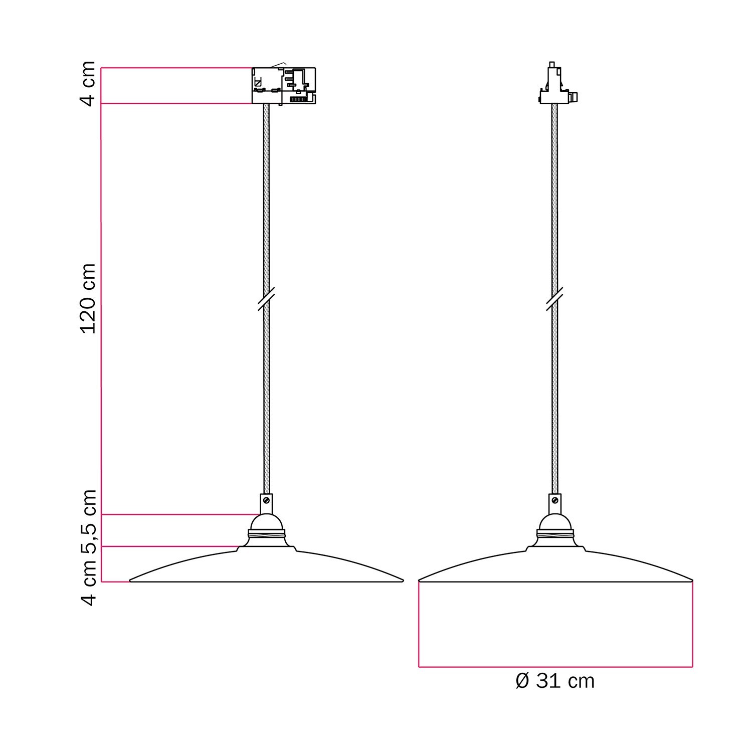 Hanglamp met keramische Piatto kap