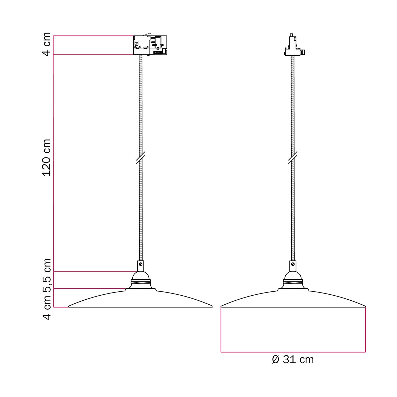 Hanglamp met keramische Piatto kap