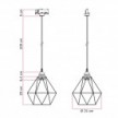 Diamond kooi hanglamp voor rails