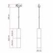 Suspension pour rail avec abat-jour double Tub-E14