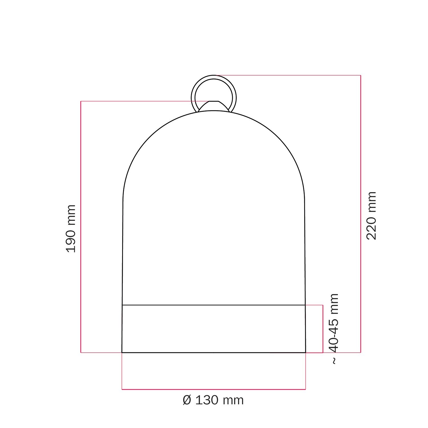 Campana Mini XS tweekleurige lampenkap van keramiek, Materia collectie - Made in Italy