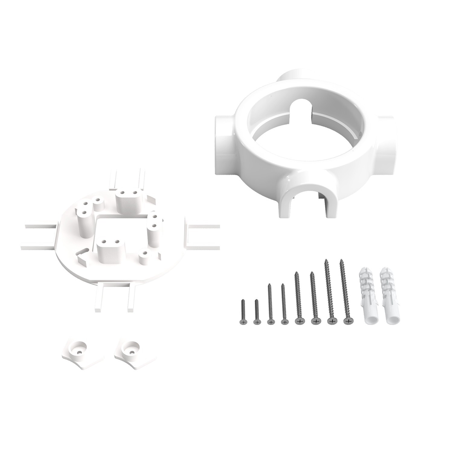 Base en porcelaine pour prise électrique et interrupteur/va et vient compatible avec Creative-Tubes - de 1 à 4 sorties