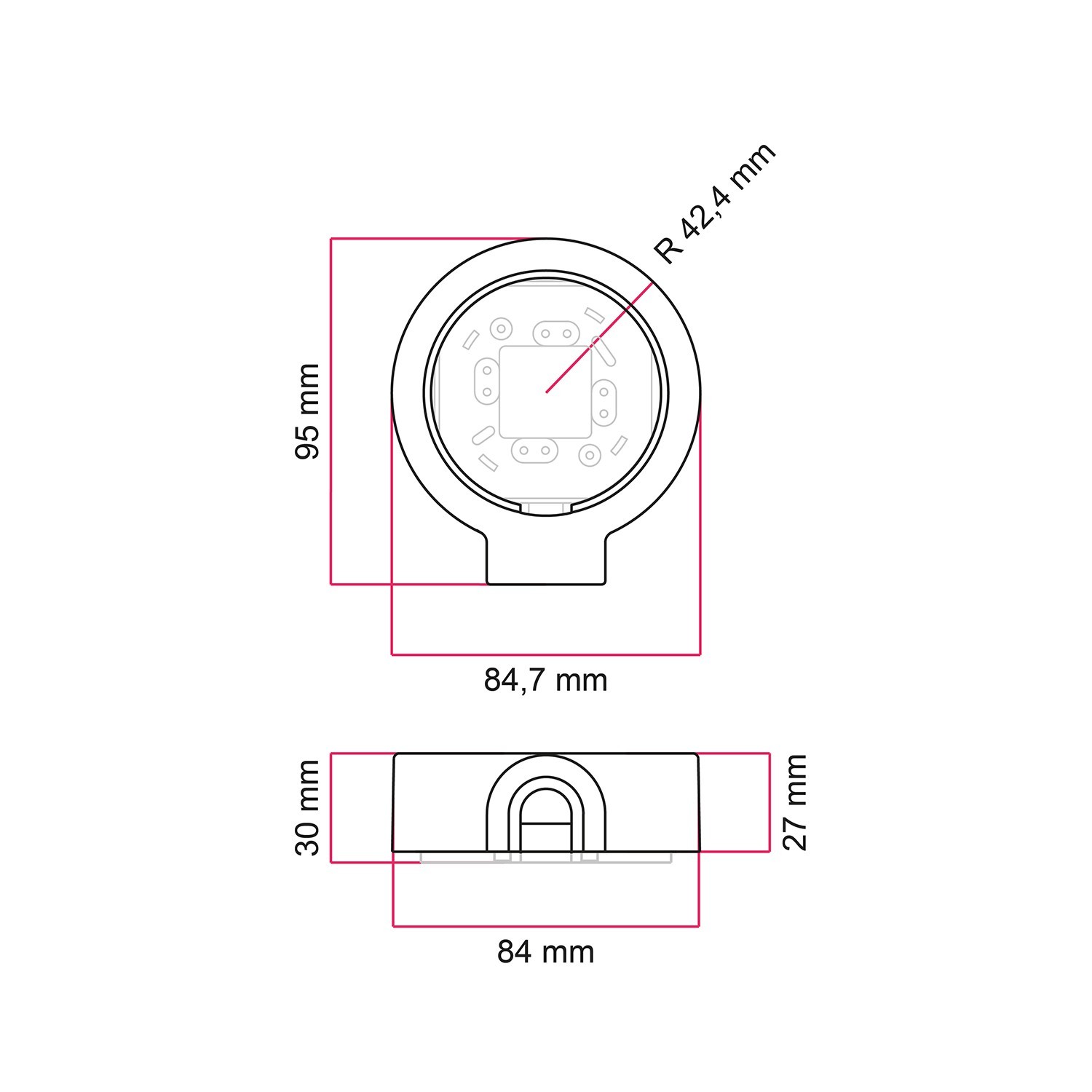 Base en porcelaine pour prise électrique et interrupteur/va et vient compatible avec Creative-Tubes - de 1 à 4 sorties