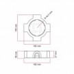 Base en porcelaine pour prise électrique et interrupteur/va et vient compatible avec Creative-Tubes - de 1 à 4 sorties