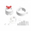 Kit interrupteur/déviateur avec écrou papillon et socle pour Creative-Tubes en porcelaine blanche