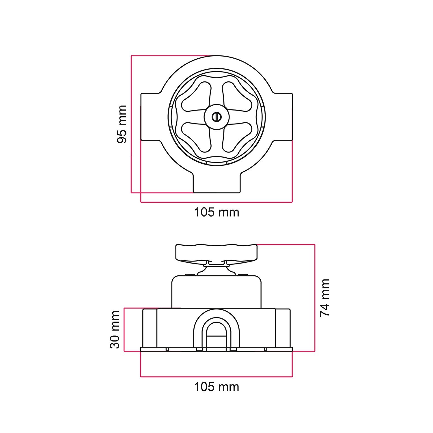 Kit interrupteur/déviateur à bascule avec bouton et base pour Creative-Tubes en porcelaine blanche