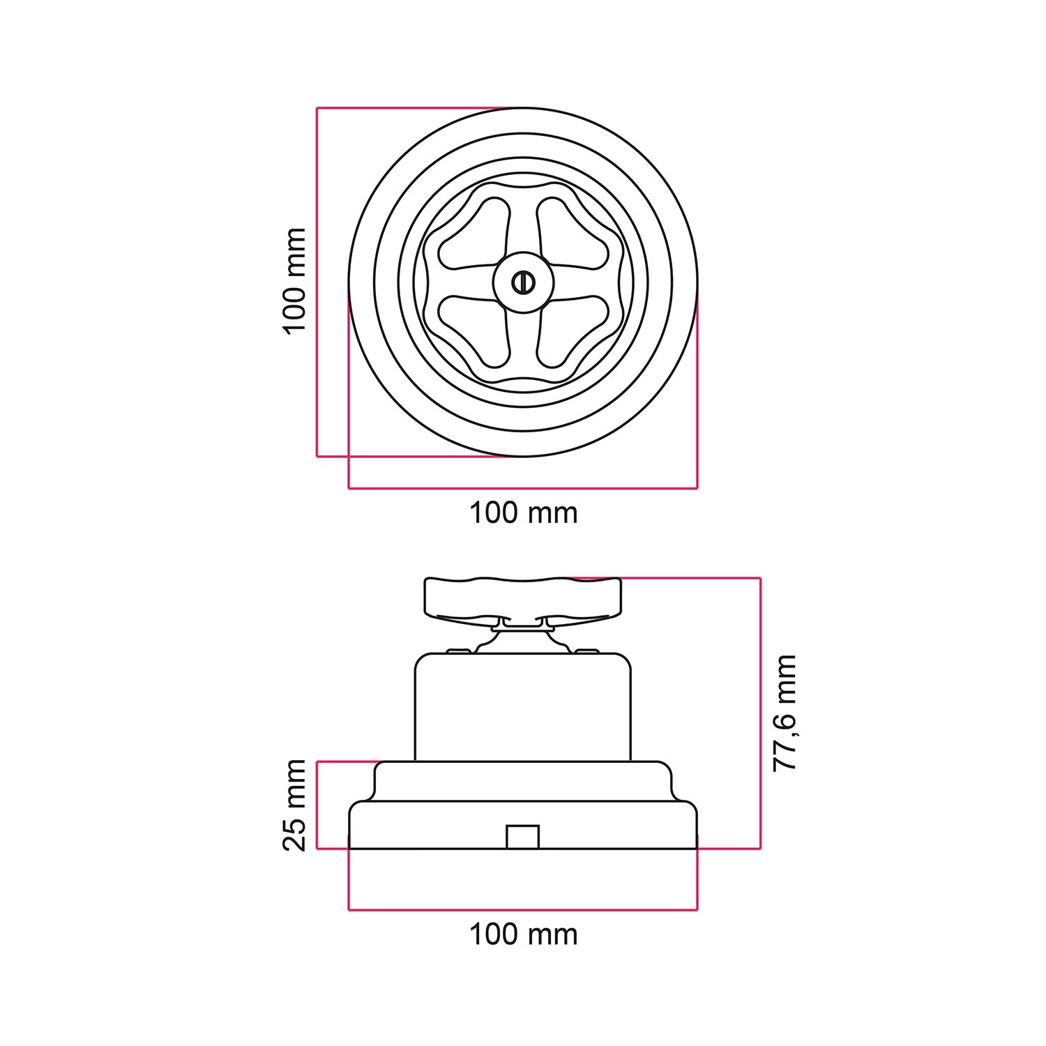 Kit interrupteur/déviateur avec bouton et base en porcelaine blanche