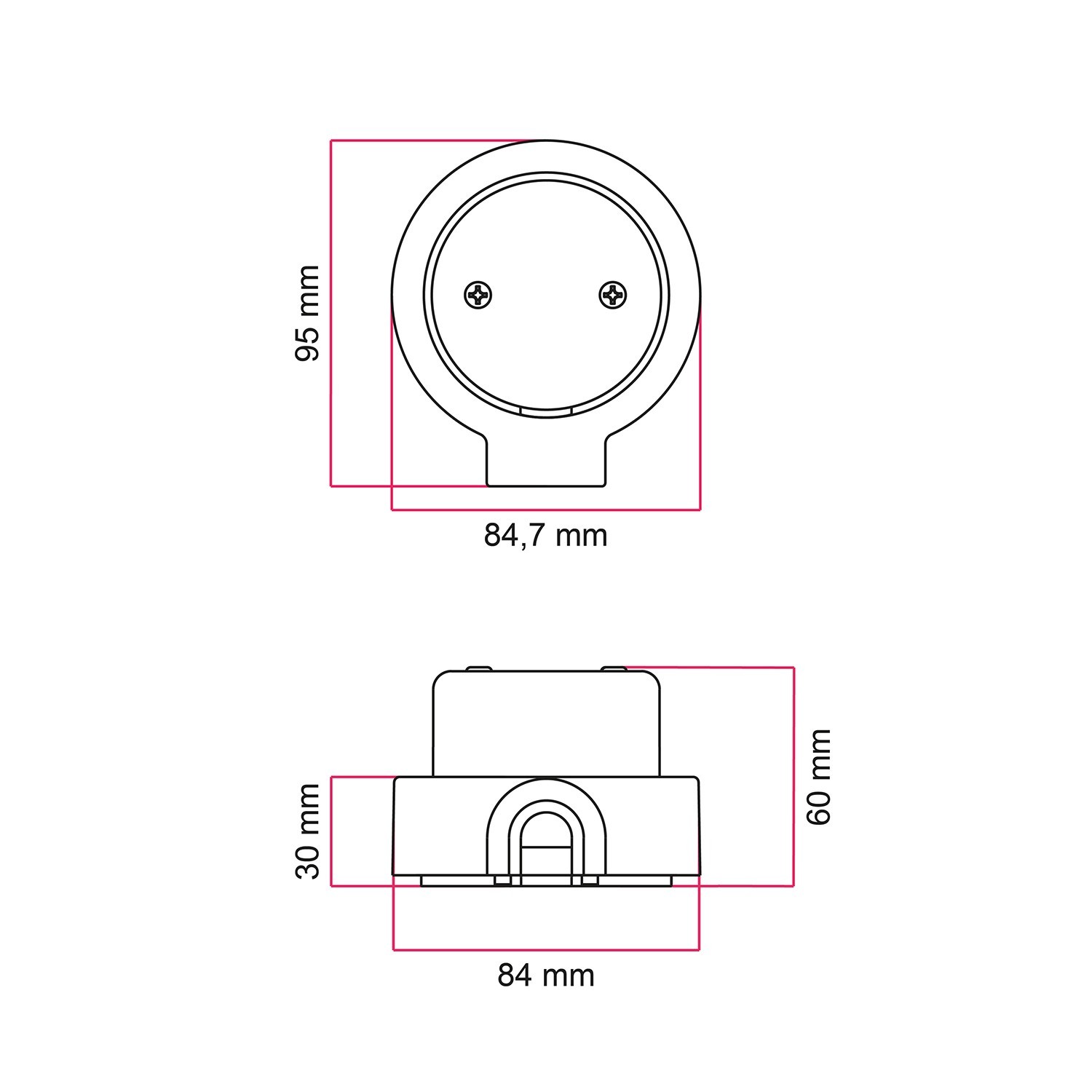 Kit boîte de jonction et base pour Creative-Tubes en porcelaine